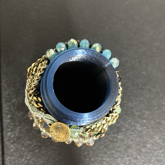 Chloe and Isabel Glass Bead Chain Multi Wrap Bracelet Green - Picture 7 of 7